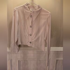 ba&sh Cream Button-Up Shirt